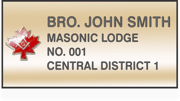 Masonic Name Tag