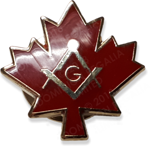 Maple Leaf Square & Compass Lapel Pin - Dominion Regalia Ltd.
