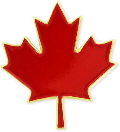 canada red maple leaf lapel pin