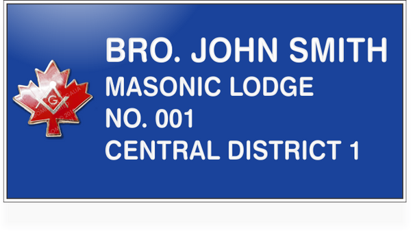 Masonic Name Tag